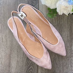 NWOT Anthro Madewell The Ava Suede Slingback Flats